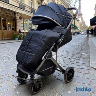 Poussette compacte valise Réversible avec Cache Pied de luxe - Kidilo