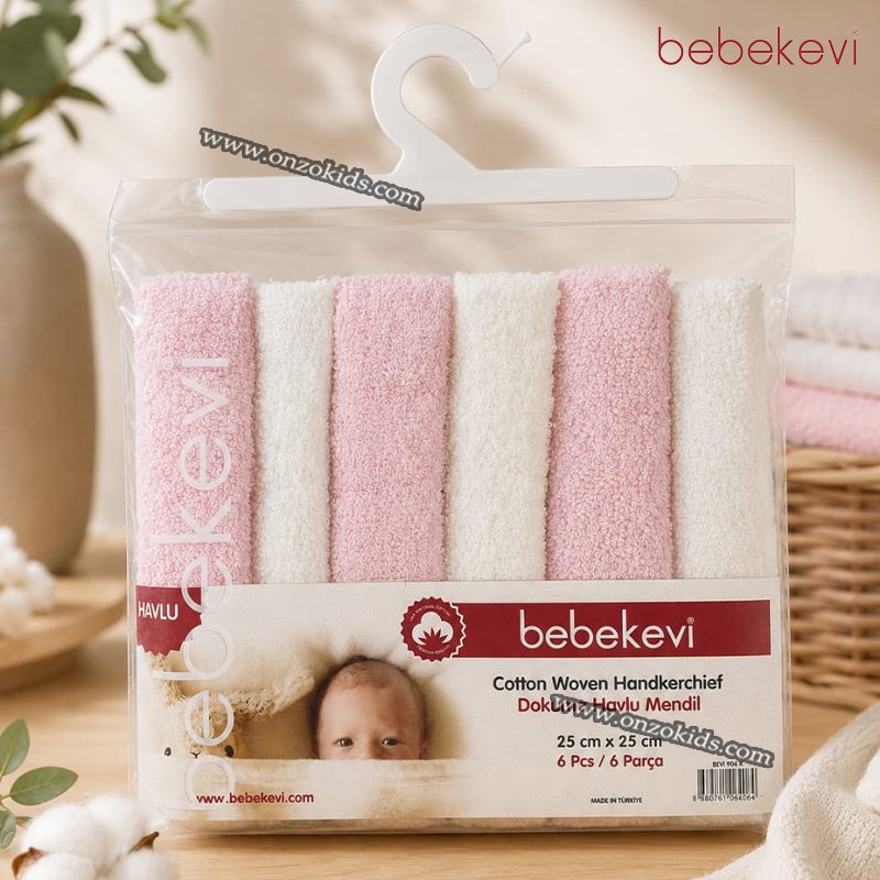 Lot de 6 Serviettes de Toilette Bébé 25 x 25 cm - Bebekevi – Image 3
