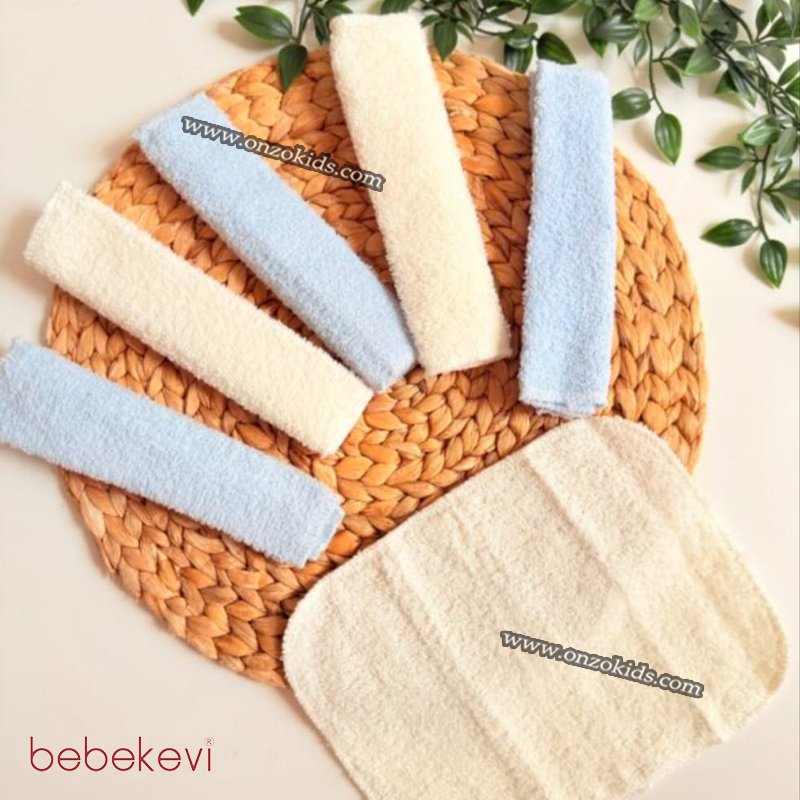 Lot de 6 Serviettes de Toilette Bébé 25 x 25 cm - Bebekevi – Image 2