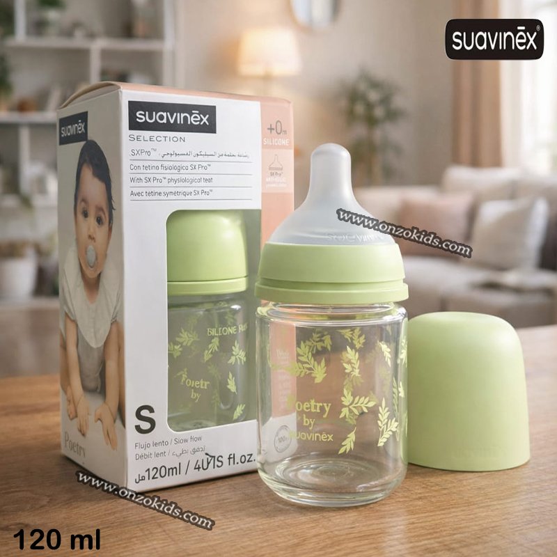 Biberon En Verre SX Pro Débit Lent 120 ml (0M+) – Suavinex – Image 2