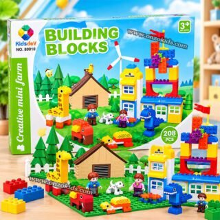 Jeu de Construction Blocs Mini Ferme – 208 Pièces