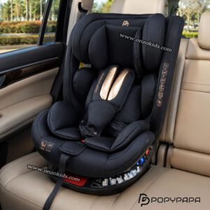 Siège auto isofix pivotant 360° – Popypapa - Noir