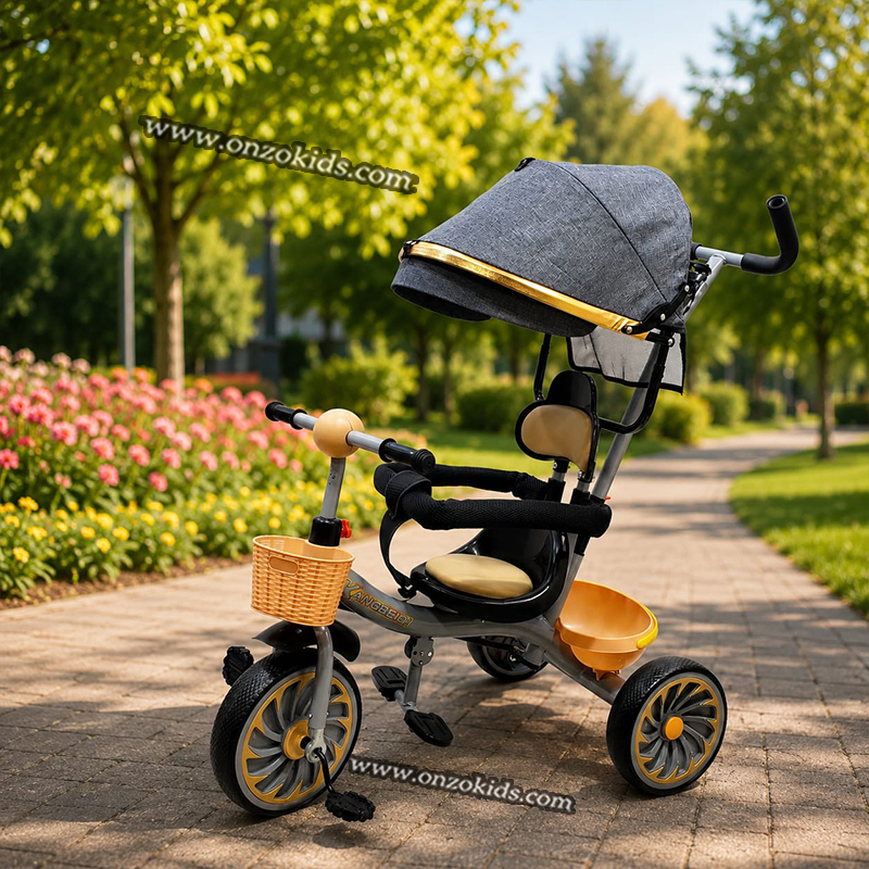 tricycle, vélo poussette 3en1 de luxe pour enfant – Image 2