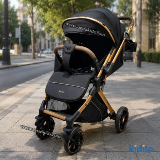 Poussette compacte valise réversible cadre doré-Kidilo