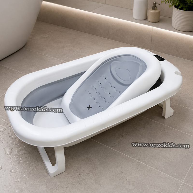 Baignoire Bébé Pliante Multifonction Avec Thermomètre & Accessoires – Image 3
