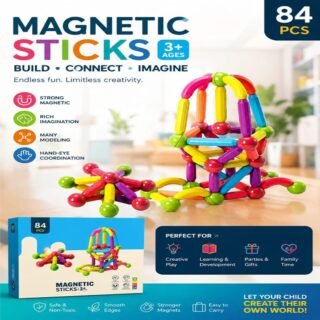 Blocs de Construction Magnétiques 84 pièces pour Enfants