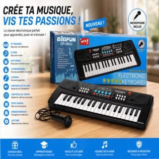 Piano Électronique Enfant avec Micro – 37 Touches 🎹