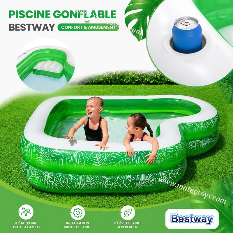 Piscine Gonflable Tropical Paradise 231 x 231 x 51 cm – Bestway