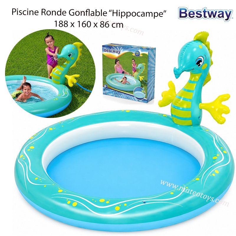 Piscine Ronde Gonflable “Hippocampe” 188 x 160 x 86 cm - Bestway