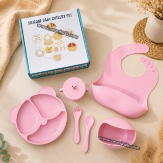 Set Repas Bébé en Silicone 6 Pièces