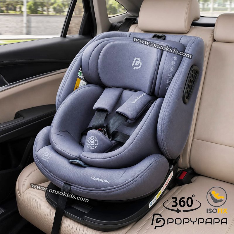 Siège auto isofix pivotant 360° de 0 a 36 kg - POPYPAPA