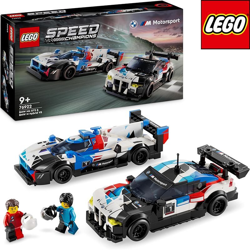 Voitures de course BMW M4 GT3 et BMW M Hybrid V8 – LEGO