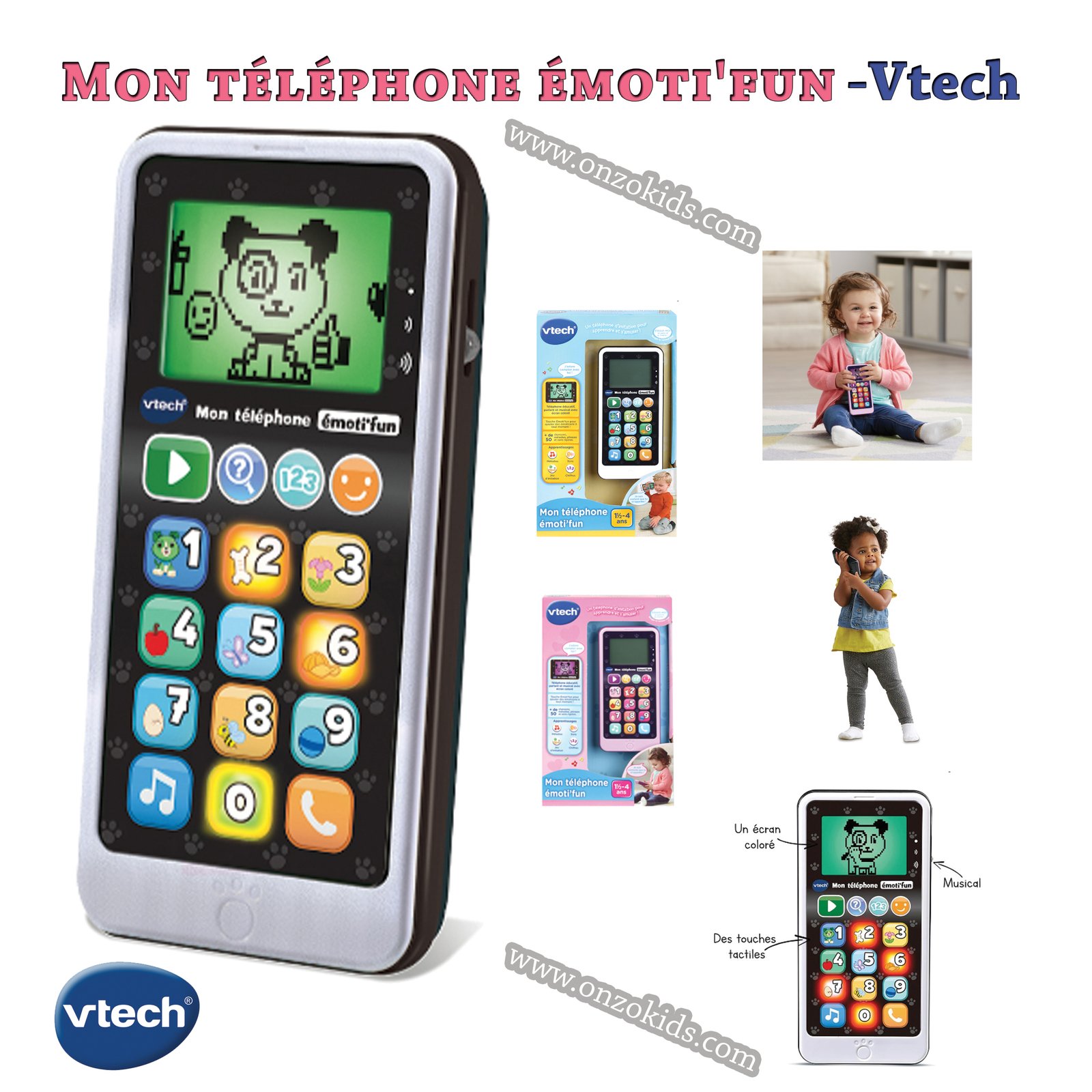 Mon téléphone émoti’fun – téléphone d’imitation -Vtech
