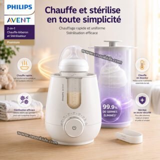 Chauffe-Biberon & Stérilisateur 2-en-1 Premium - Philips Avent