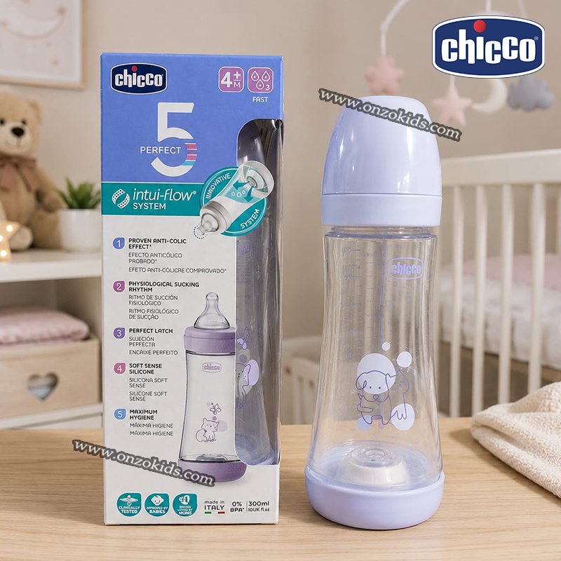 Biberon Perfect 5 Intui-Flow 300 ml 4M+ - Chicco