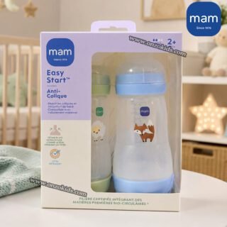 Lot de 2 Biberons 260 ml Easy Start Débit Moyen 2+ Mois - MAM