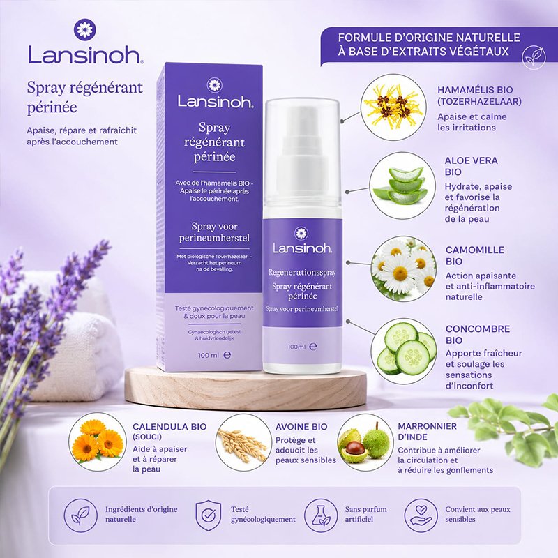 Spray régénérant périnée 100ml 360° - Lansinoh – Image 2