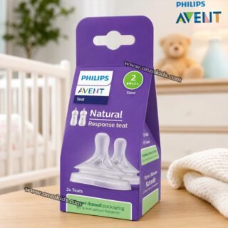 Lot de 2 Tétines Natural Response Lent pour Les Bébe de 1 à 3 Mois – Avent Philips