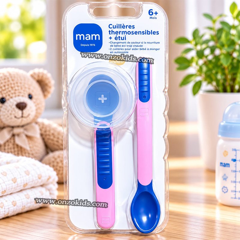 Lot de 2 Cuillères Thermosensibles +étui - Mam – Image 2