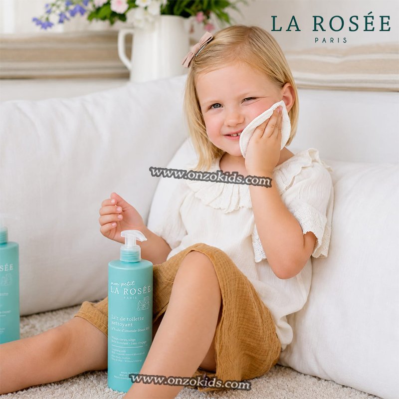 Lait de toilette nettoyant bébé à l'huile d'amande douce BIO - La Rosée – Image 4