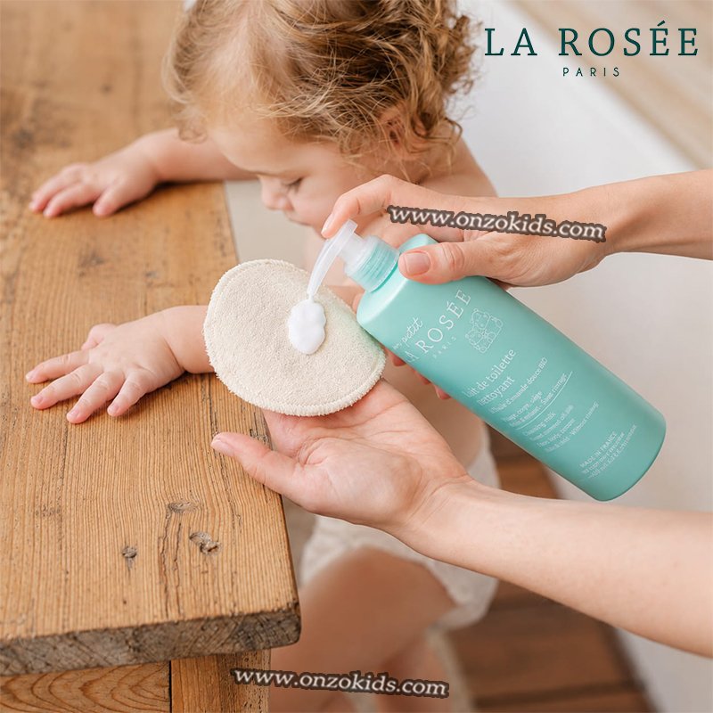 Lait de toilette nettoyant bébé à l'huile d'amande douce BIO - La Rosée – Image 2