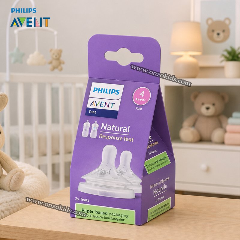 Lot de 2 Tétines Natural Response Rapide 3m+ – Avent Philips