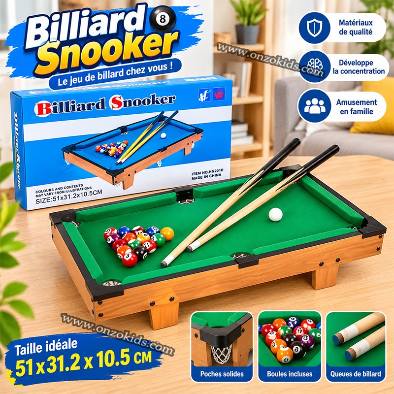 Billard en Bois pour Enfants 51x 31x 10,5cm