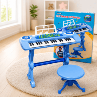Jeu de clavier de piano pour enfants avec chaise et microphone – 37 touches