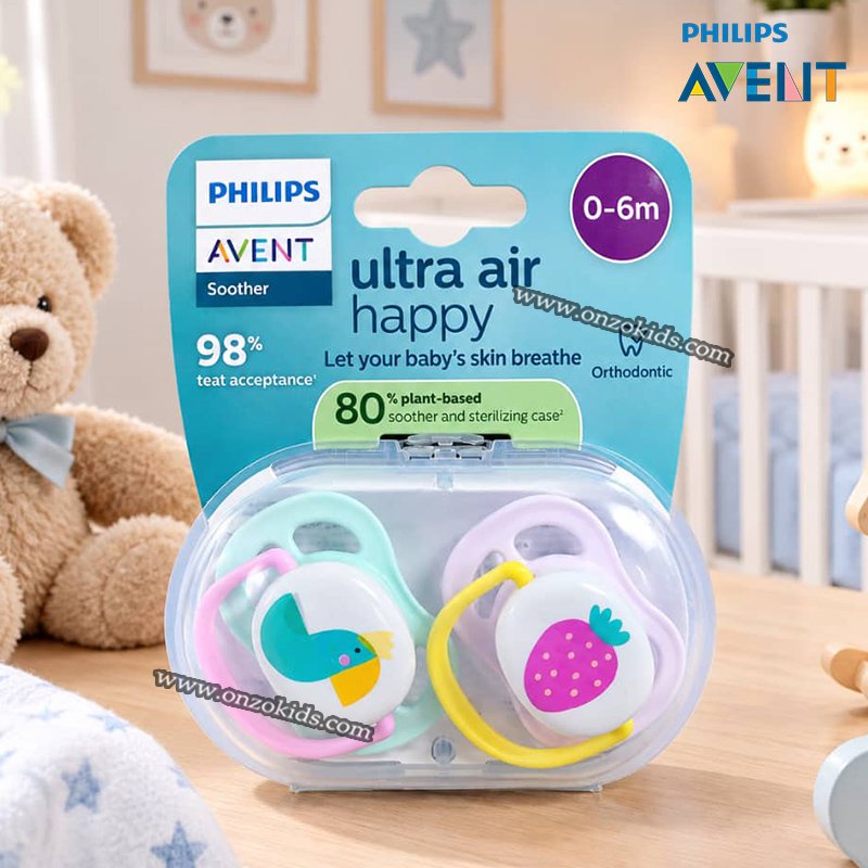 Pack 2 Sucette Ultra air Happy 0 - 6 mois - AVENT PHILIPS – Image 6