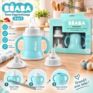 Tasse d'apprentissage évolutive 3en1 Evoluclip- BÉABA