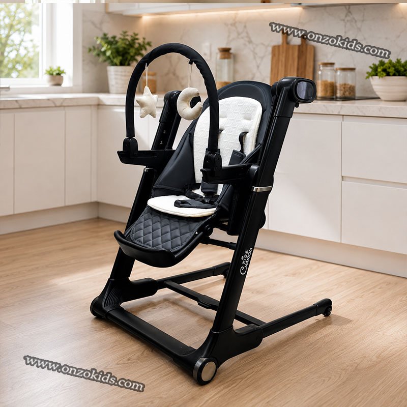 Chaise huate balancoire éléctrique 3 en 1 pour bébé - Chanou – Image 2